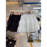 Women's Ruffle Fashion Designer Lace A- Line S-4XL Skirts (Plus Size)
