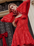 Women's Ruffle Lace A-Line Fashion Designer Mini Dresses (Short)-Women's Fashion Designer Dresses