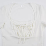 Women's Ruffle Lace Trim Corset Tops Fashion Designer T-Shirts-Women's Tops Fashion Designer T-Shirts / Blouses
