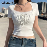 Women's Ruffle Lace Trim Corset Tops Fashion Designer T-Shirts-Women's Tops Fashion Designer T-Shirts / Blouses
