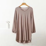 Women's Ruffle O Neck Tops 2-8XL Fashion Designer T-Shirts (Plus Size)-Women's Tops Fashion Designer T-Shirts / Blouses-khaki-Women&#x27;s fashion designer plus size clothes