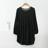 Women's Ruffle O Neck Tops 2-8XL Fashion Designer T-Shirts (Plus Size)-Women's Tops Fashion Designer T-Shirts / Blouses-black-Women&#x27;s fashion designer plus size clothes