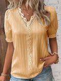 Women's Ruffle Sleeves Fashion Designer Off Shoulder T-Shirts (Plus Size)