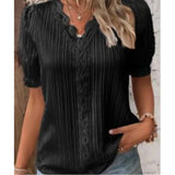 Women's Ruffle Sleeves Fashion Designer Off Shoulder T-Shirts (Plus Size)