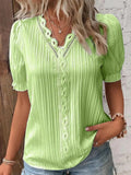 Women's Ruffle Sleeves Fashion Designer Off Shoulder T-Shirts (Plus Size)