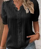 Women's Ruffle Sleeves Fashion Designer Off Shoulder T-Shirts (Plus Size)