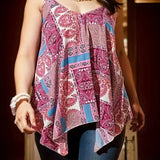 Women's Ruffle Tops 3-5XL Scalloped Fashion Designer Singlets (Plus Size)