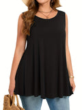 Women's Ruffle Tops Blouse 1-6XL Fashion Designer Singlets (Plus Size)-Black-6XL