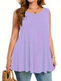 Women's Ruffle Tops Blouse 1-6XL Fashion Designer Singlets (Plus Size)-Purple-6XL
