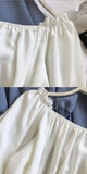 Women's Ruffle Trim Fashion Designer Puffed Sleeve Trim Long-Sleeve Tops