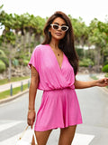 Women's Ruffle Trim S-2XL Wide Leg Fashion Designer Rompers-Women's Fashion Designer Rompers / Jumpsuits-Women&#x27;s fashion designer plus size clothes