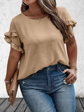 Women's Ruffled Blouse Fashion Designer 2-5XL T-Shirts (Plus Size)
