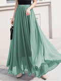 Women's Ruffled Chiffon Irregular Fashion S-L Designer Skirts (Long)