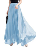 Women's Ruffled Chiffon Irregular Fashion S-L Designer Skirts (Long)