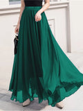 Women's Ruffled Chiffon Irregular Fashion S-L Designer Skirts (Long)