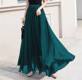 Women's Ruffled Chiffon Irregular Fashion S-L Designer Skirts (Long)
