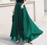 Women's Ruffled Chiffon Irregular Fashion S-L Designer Skirts (Long)