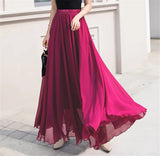 Women's Ruffled Chiffon Irregular Fashion S-L Designer Skirts (Long)