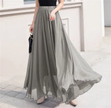 Women's Ruffled Chiffon Irregular Fashion S-L Designer Skirts (Long)