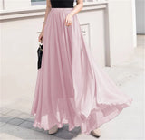Women's Ruffled Chiffon Irregular Fashion S-L Designer Skirts (Long)