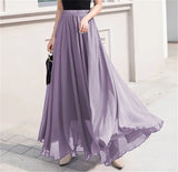 Women's Ruffled Chiffon Irregular Fashion S-L Designer Skirts (Long)