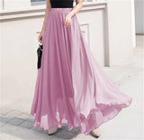 Women's Ruffled Chiffon Irregular Fashion S-L Designer Skirts (Long)