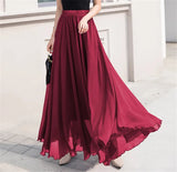 Women's Ruffled Chiffon Irregular Fashion S-L Designer Skirts (Long)