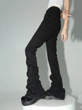 Women's Ruffled Drawstring Fashion Designer Bootleg Pants-Women's Fashion Designer Leggings / Pants