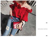 Women's Ruffled Fashion Designer Puffed Sleeves Tops T-Shirts-Women's Tops Fashion Designer T-Shirts / Blouses