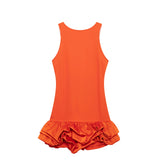 Women's Ruffled Trim Bubble Fashion Designer Mini XS-L Dresses (Short)-Women's Fashion Designer Dresses-pic 6-Women&#x27;s fashion designer plus size clothes