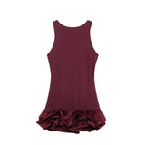 Women's Ruffled Trim Bubble Fashion Designer Mini XS-L Dresses (Short)-Women's Fashion Designer Dresses-pic 4-Women&#x27;s fashion designer plus size clothes