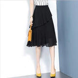 Women's Ruffled XL-7XL Fashion Designer Chiffon Short Skirts (Plus Size)
