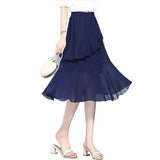 Women's Ruffled XL-7XL Fashion Designer Chiffon Short Skirts (Plus Size)