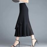 Women's Ruffles Irregular Fishtail M-3XL Fashion Designer Skirts (Midi)