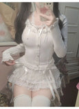 Women's Ruffles Lace S-L Layered Fashion Designer Mini Skirts (Short)