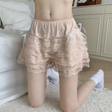 Women's Ruffles Lace S-L Layered Fashion Designer Mini Skirts (Short)-Women's Fashion Designer Skirts-Champagne-Women&#x27;s fashion designer plus size clothes