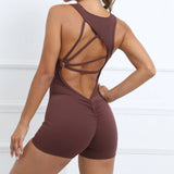 Women's Ruffles S-L Fashion Designer Yoga Play-suit Rompers-Women's Fashion Designer Rompers / Jumpsuits-Women&#x27;s fashion designer plus size clothes