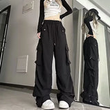 Women's S-2XL Ruffled Cargo Fashion Designer Pants