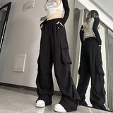 Women's S-2XL Ruffled Cargo Fashion Designer Pants