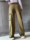 Women's S-3XL Cargo Fashion Designer High Waist Pants-Women's Fashion Designer Leggings / Pants-Women&#x27;s fashion designer plus size clothes