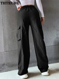 Women's S-3XL Cargo Fashion Designer High Waist Pants-Women's Fashion Designer Leggings / Pants-Women&#x27;s fashion designer plus size clothes