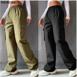 Women's S-3XL Cargo Fashion Designer High Waist Pants-Women's Fashion Designer Leggings / Pants-Women&#x27;s fashion designer plus size clothes