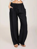 Women's S-3XL Fashion Designer Cotton Hemp Casual Pants