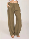 Women's S-3XL Fashion Designer Cotton Hemp Casual Pants
