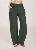 Women's S-3XL Fashion Designer Cotton Hemp Casual Pants