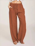 Women's S-3XL Fashion Designer Cotton Hemp Casual Pants