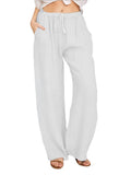 Women's S-3XL Fashion Designer Cotton Hemp Casual Pants