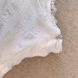 Women's S-XL Fashion Designer Lace Ruffled Mini Skirts (Short)