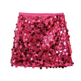 Women's Sequin Club Fashion XS-L Designer Mini Skirts (Short)