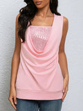 Women's Sequin Draped Fashion Designer 3-5XL Singlets (Plus Size)